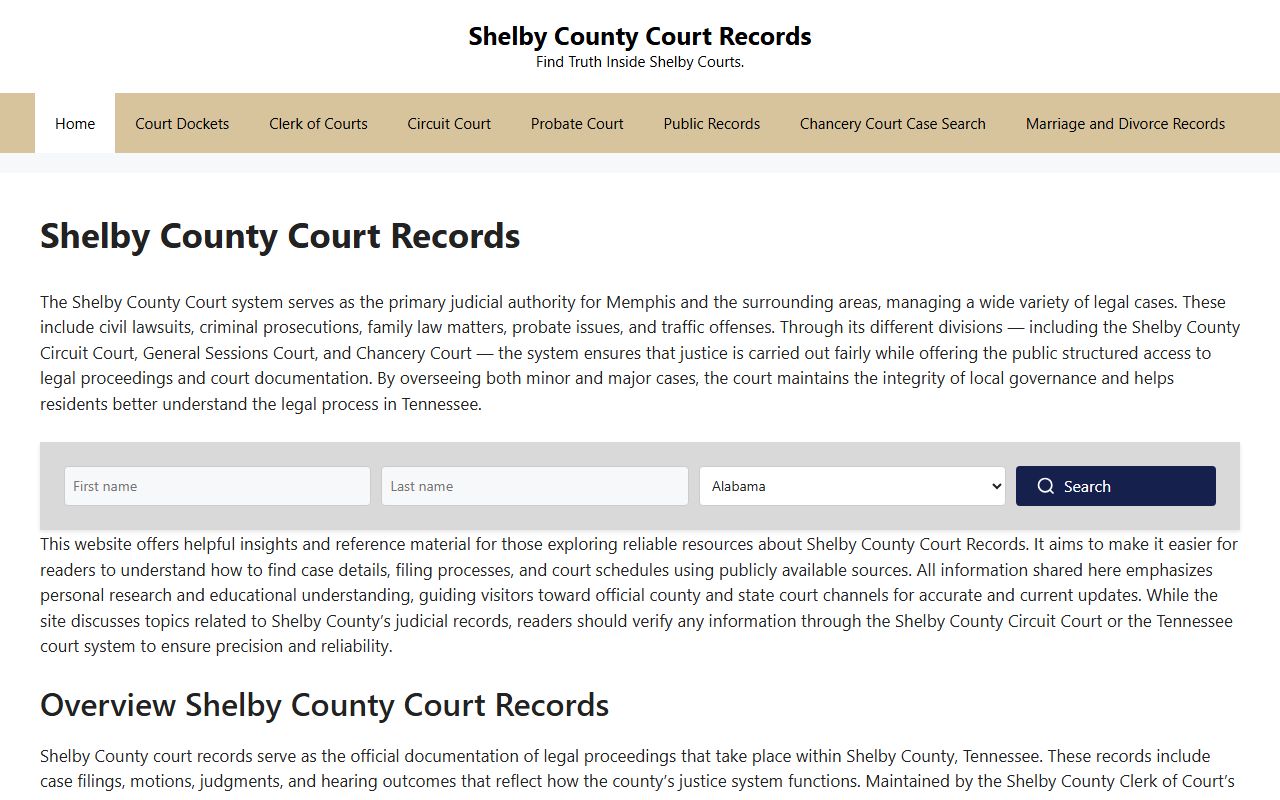 Collierville court records at Shelby County Courts