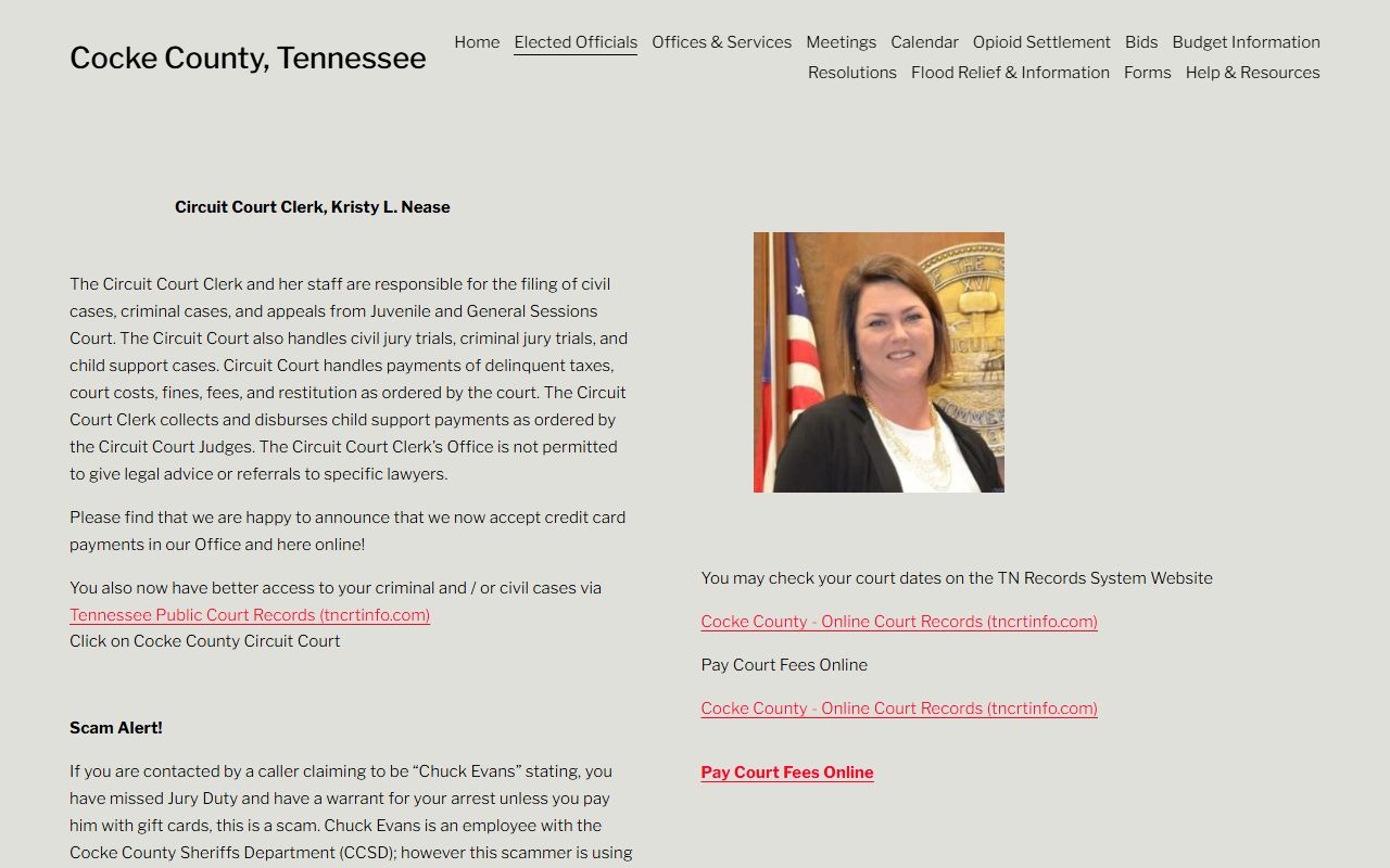 Cocke County Circuit Court Records source