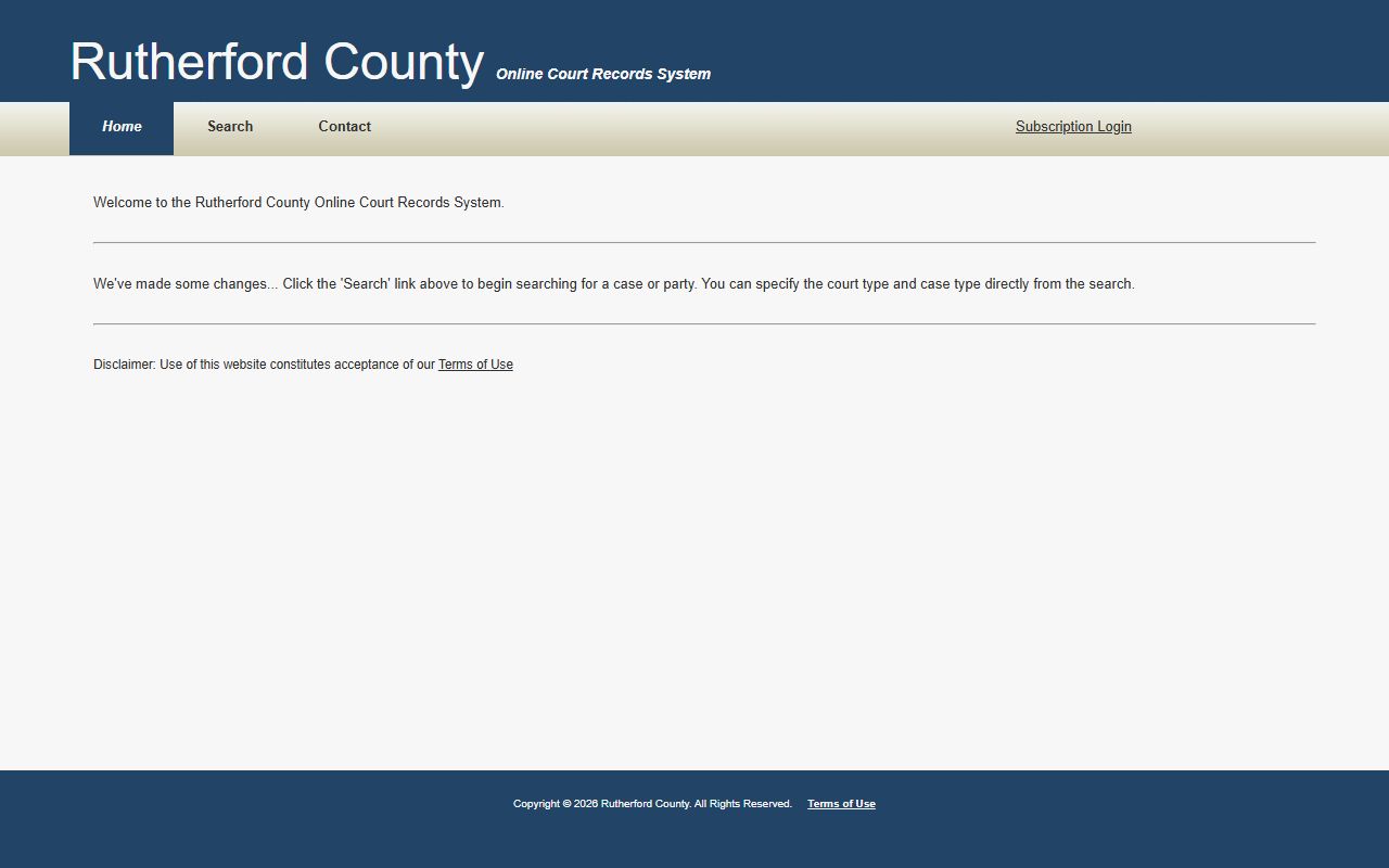 Rutherford County Court Records through TnCIS