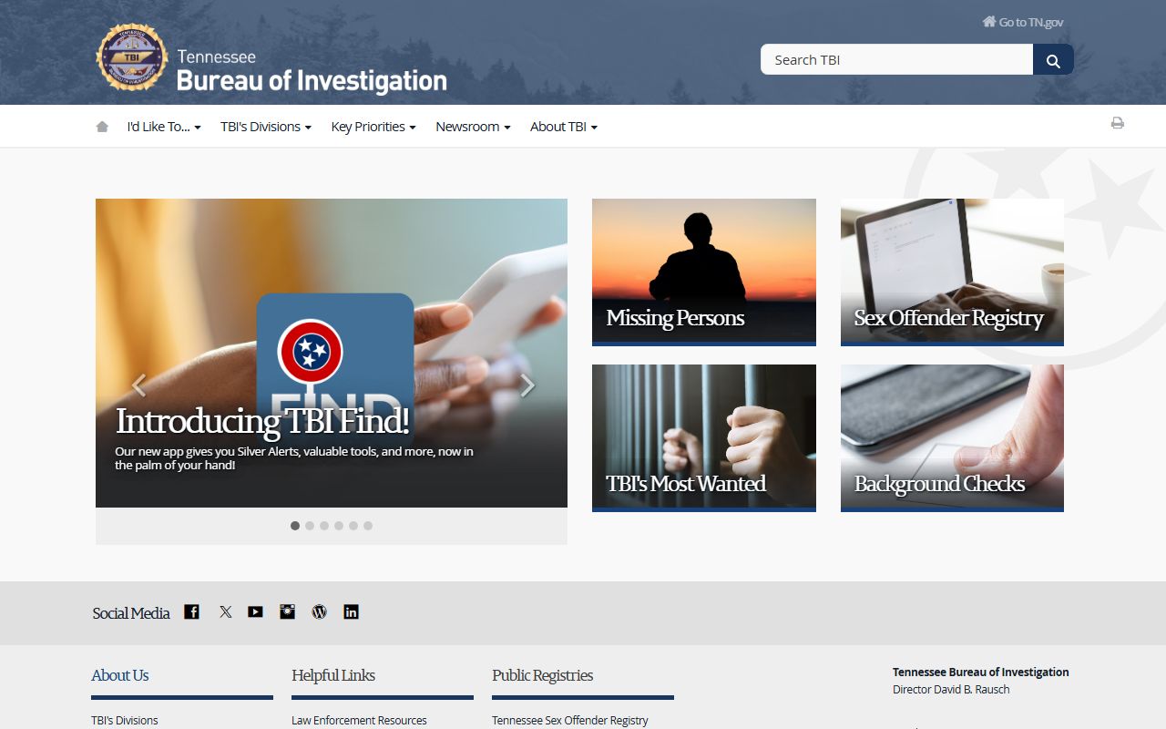Tennessee Court Records related criminal history access through Tennessee Bureau of Investigation